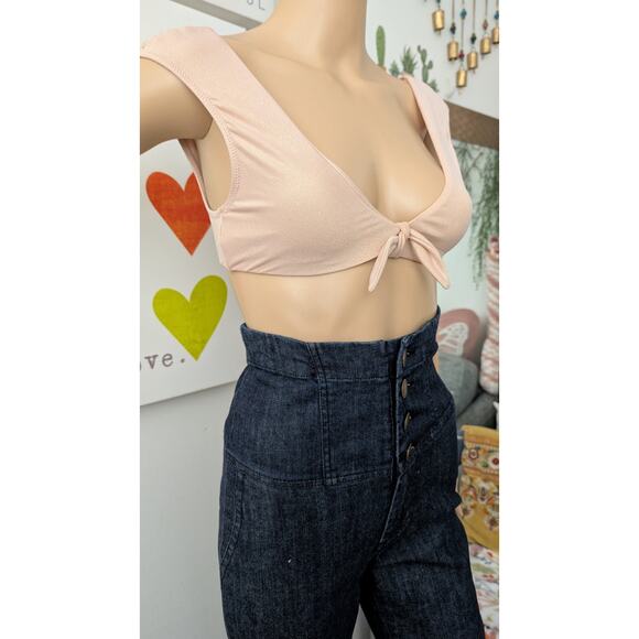 aerie pink shimmer bra top small - Picture 3 of 10